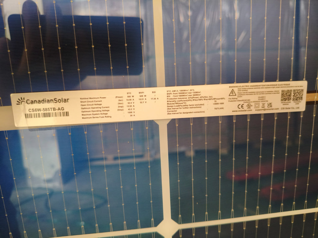 585W/715W Bifacial Solar Panel CANADIAN SOLAR CS6W-585TB-AG